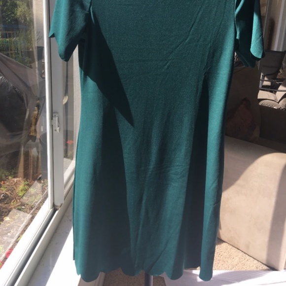 NWOT Green Dress with Scallop Trim/Super Cute! - Picture 5 of 5